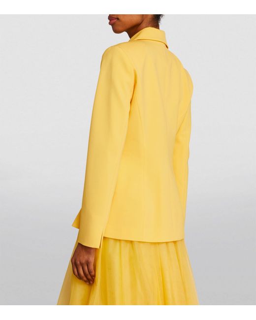 Carolina Herrera Yellow Wool-blend Blazer