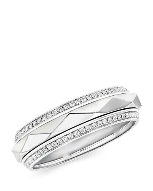 Graff White Gold And Diamond Lg Signature Ring