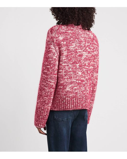 Rag & Bone Red Wool-Mohair-Blend Marlee Sweater