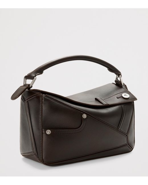 Loewe Black Small Calfskin Puzzle Panta Top-Handle Bag