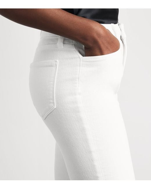 L'Agence White Ruth Straight Jeans