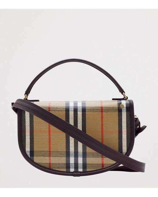 Burberry Metallic Canvas Highlands Cross-Body Bag