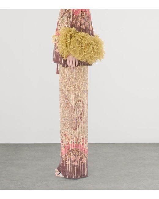 Valentino Natural Silk-Metallic Fibre Trousers