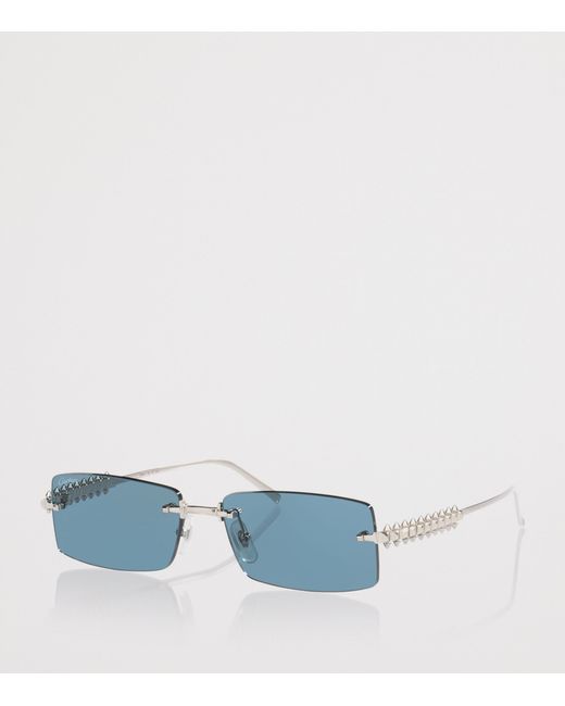 Cartier Blue Clash De Rectangle Sunglasses