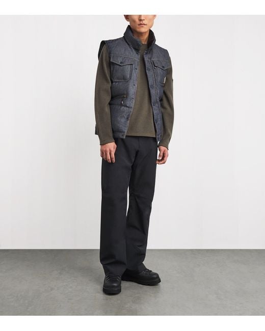 Moncler Blue Down Grenoble Krachan Denim Gilet for men