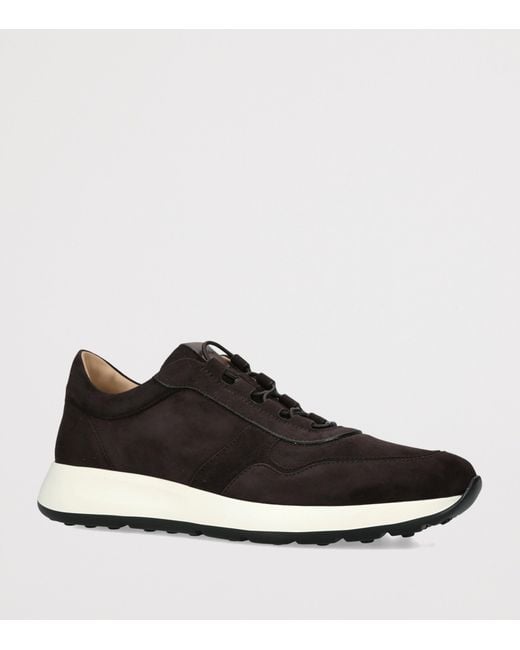 Tod's Black Suede Elastic Cassetta Sneakers for men