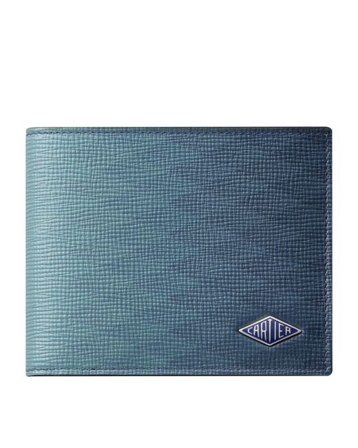 Cartier Blue Leather Losange 6-card Wallet