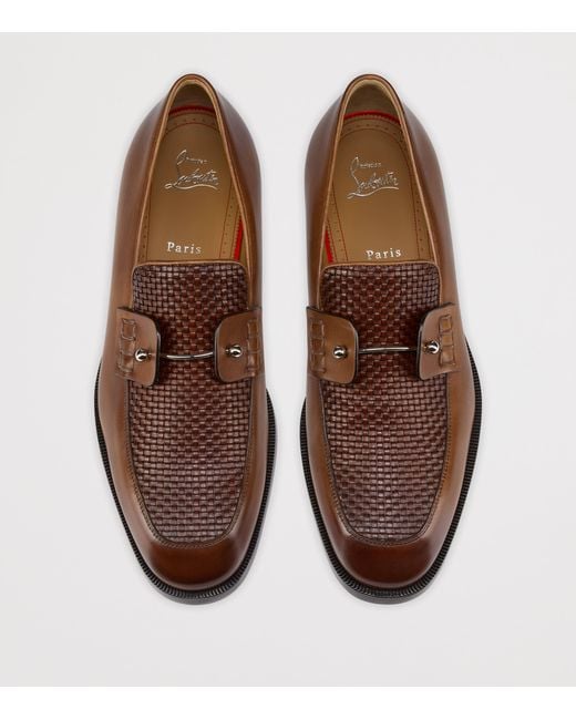 Christian Louboutin Brown Chambelimoc Calfskin Loafers