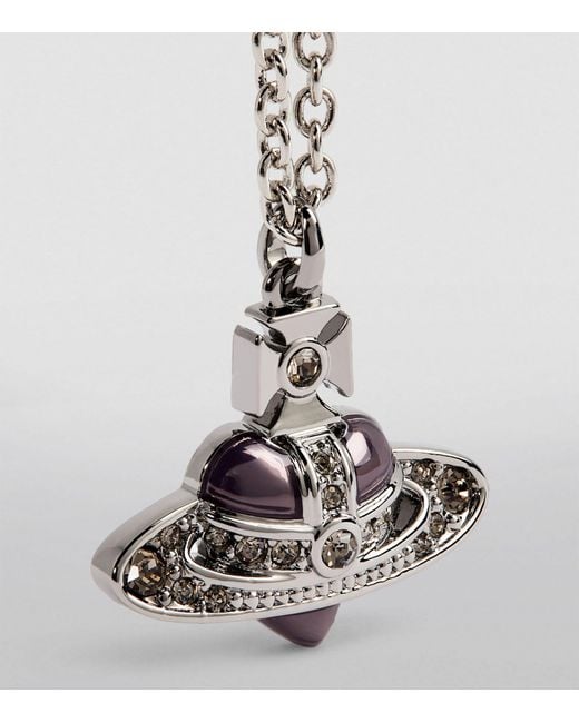 Vivienne westwood diamante orb pendant necklace best sale