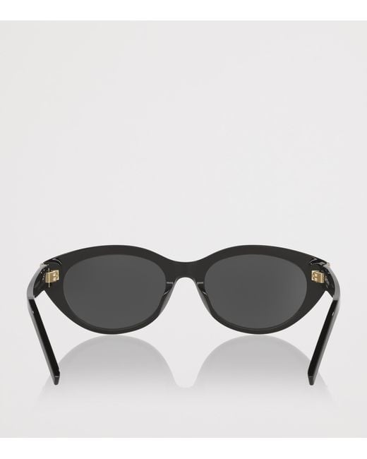 Saint Laurent Black Acetate Round Sunglasses