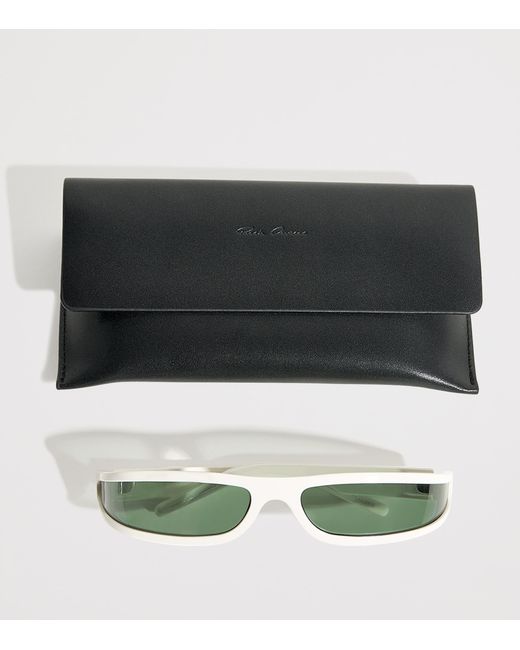Rick Owens Green Slim Fog Sunglasses for men