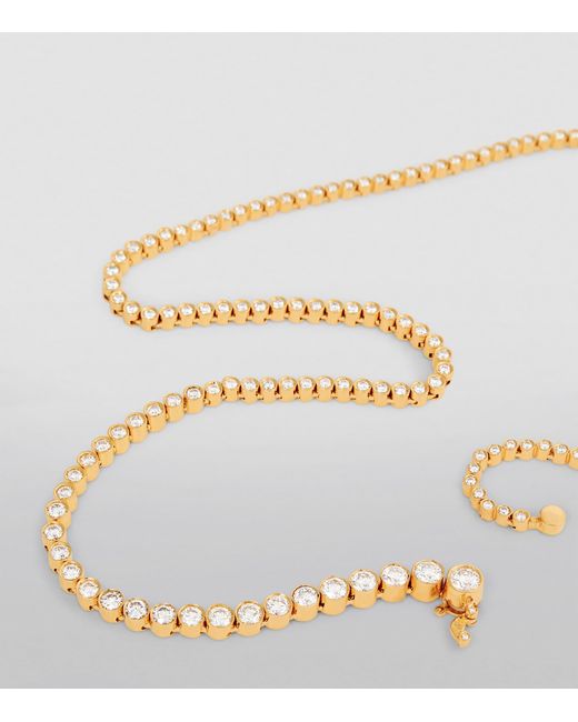 Sophie Bille Brahe Metallic And Diamond Tennis Necklace