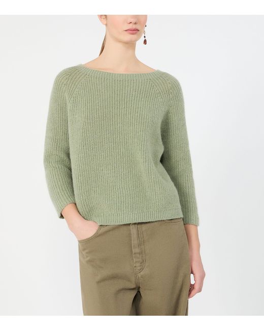 Weekend by Maxmara Green Rib-Knit Sweater