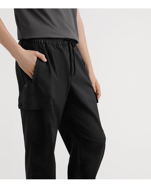 Dolce & Gabbana Black Wool-Blend Cargo Trousers for men