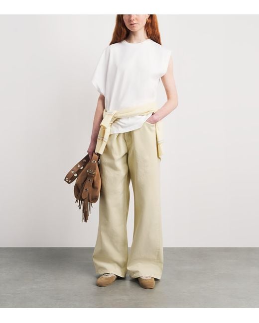 Agolde Natural Vana Fold Wide-Leg Jeans