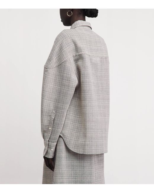 BITE STUDIOS Gray Wool Shield Shirt