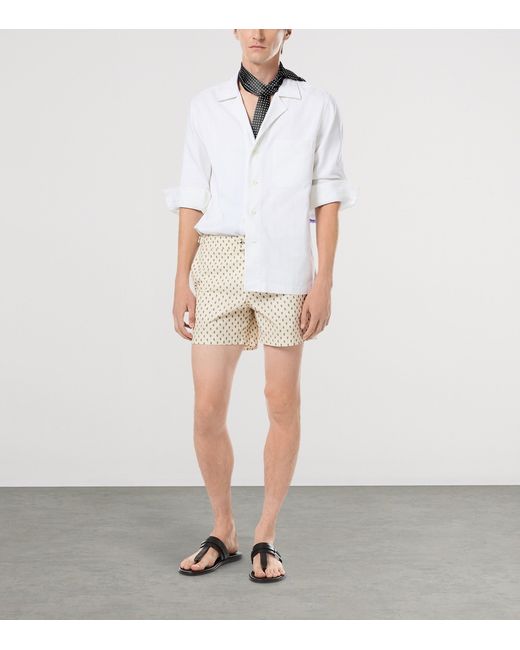 Tom Ford Natural Paisley Print Swim Shorts for men