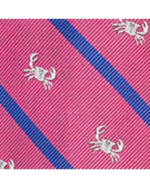 Polo Ralph Lauren Pink Silk Striped Crab Tie for men