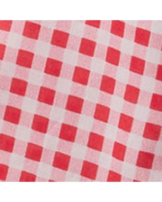 Jimmy Choo Red Cotton Gingham Sula Bandana