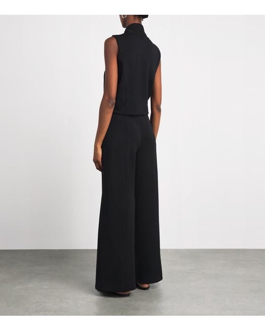 Spanx Black Airessentials Half-Zip Jumpsuit
