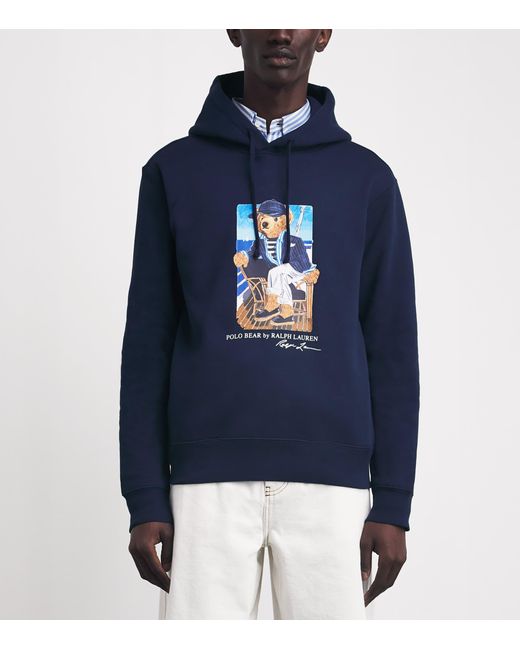 Polo Ralph Lauren Blue Polo Bear Hoodie for men