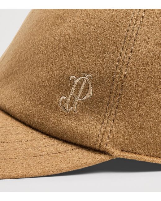 James Purdey & Sons Natural Cashmere Embroidered Baseball Cap for men