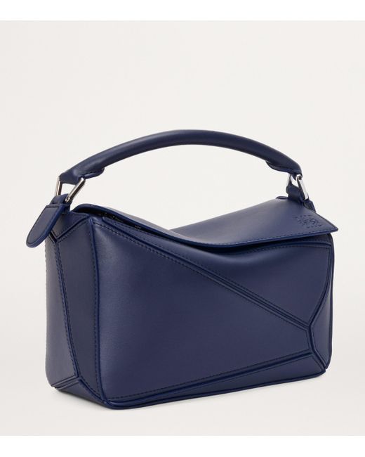 Loewe Blue Small Puzzle Edge Top-Handle Bag