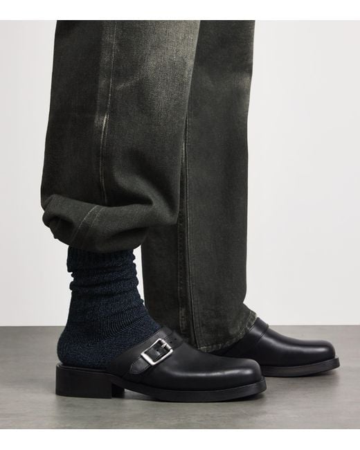 Our Legacy Black Leather Camion Mules for men