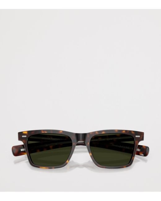 Oliver Peoples Green Acetate Maestro Pillow Sunglasses