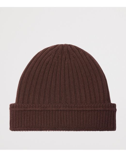 Burberry Brown Wool Logo Beanie for men
