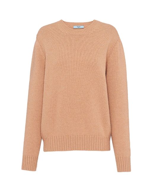 Prada Brown Wool-cashmere Sweater