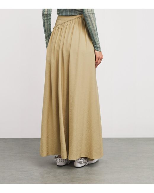 Rabanne Natural Asymmetric Maxi Skirt