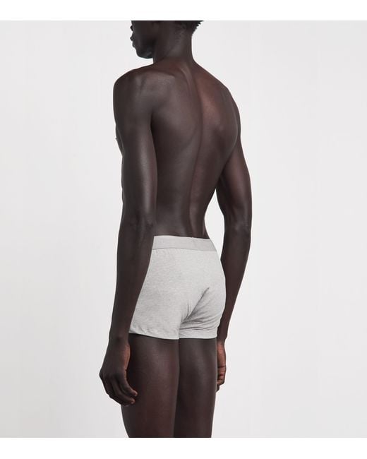 Sunspel Gray Stretch-Cotton Trunks for men