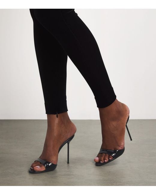 Paris Texas Black Patent Leather Lidia Mules 105