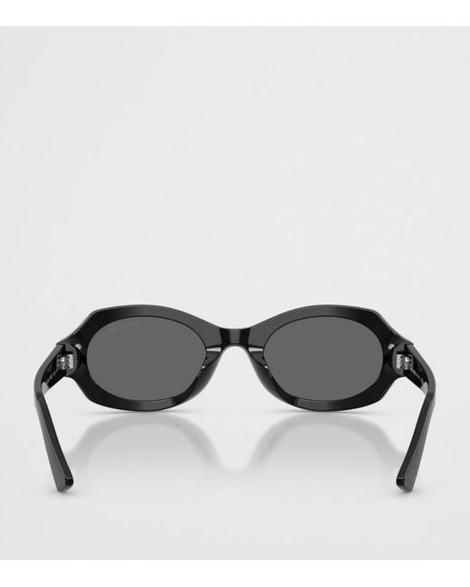 Giorgio Armani Black Oval Sunglasses
