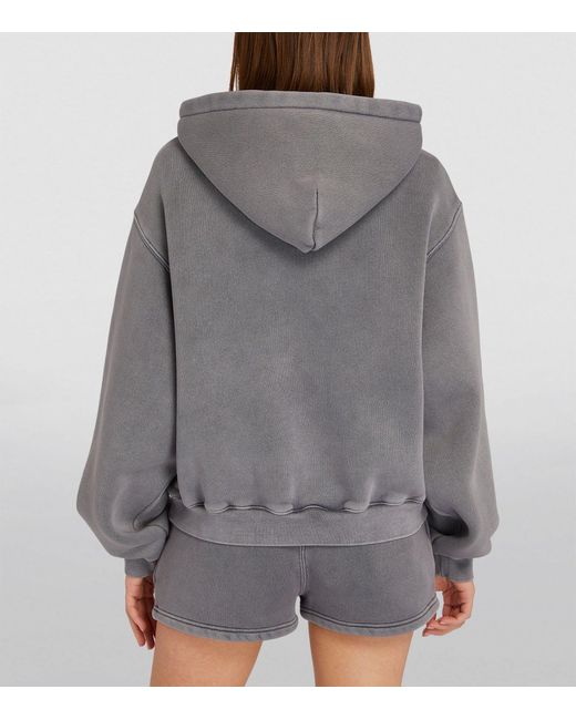 Alexander Wang Gray Terry Cotton Essential Hoodie