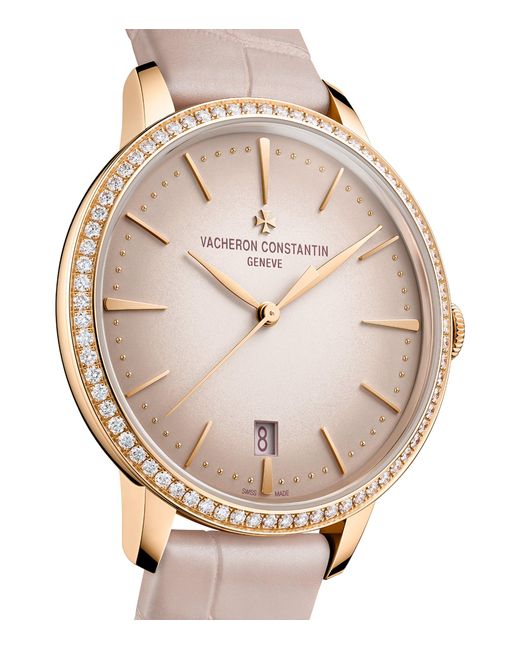 Vacheron Constantin Metallic Rose And Diamond Patrimony Self-Winding Watch