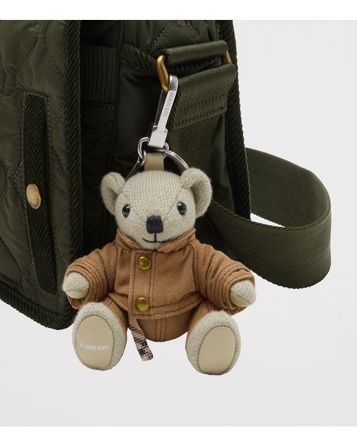 Burberry Metallic Wool-Cashmere Thomas Bear Charm