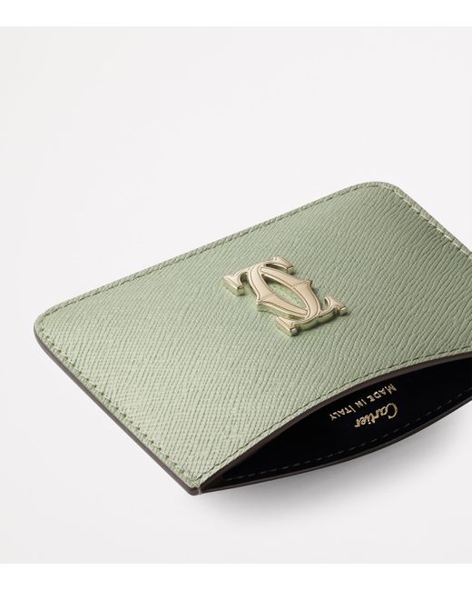 Cartier Green Leather C De Simple Card Holder