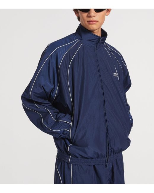 Balenciaga Blue Technical Zip-Up Jacket for men