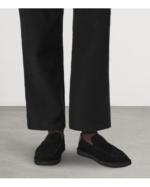 AllSaints Black Suede Slix Loafers for men