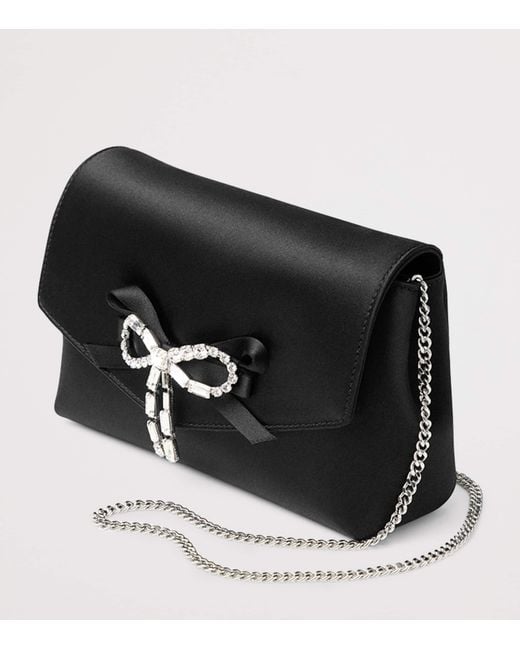 Jimmy Choo Black Satin Bow Mini Bag