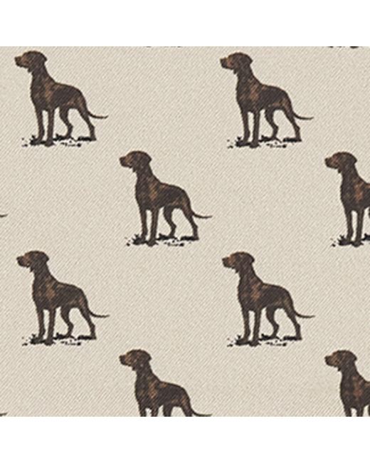 James Purdey & Sons Metallic Silk Gun Dog Pocket Square for men