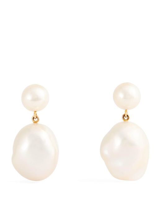 Sophie Bille Brahe Natural And Pearl Venus Blanc Earrings