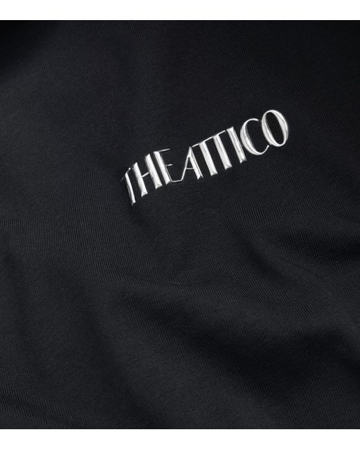 The Attico Black Cotton Killie Logo T-shirt