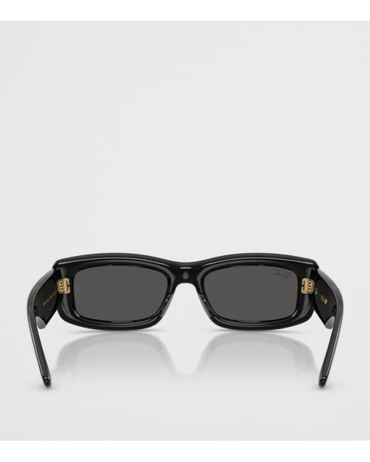 Ray-Ban Black Kiliane Puffer Rectangle Sunglasses
