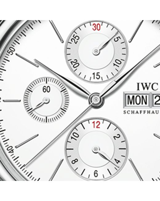 Iwc Metallic Stainless Steel Portofino Chronograph Watch 42mm for men