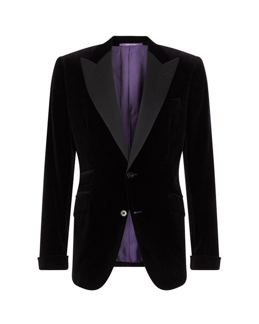 Ralph Lauren Purple Label Black Velvet Tuxedo Jacket for men