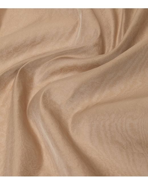 Max Mara Natural Silk-Blend Square Stole Scarf