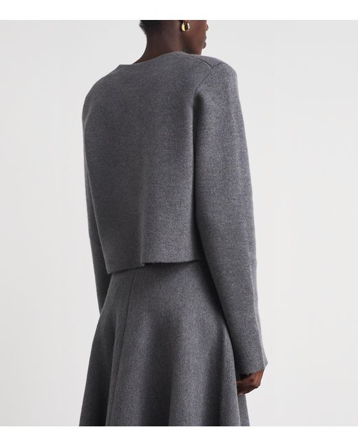 Brandon Maxwell Gray Virgin Wool Ryder Jacket